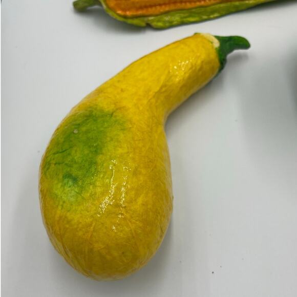 Mexican Paper Mache Vegetables Set Food Corn Lettuce Pepper Kitchen Decor Carrot - Picture 4 of 9